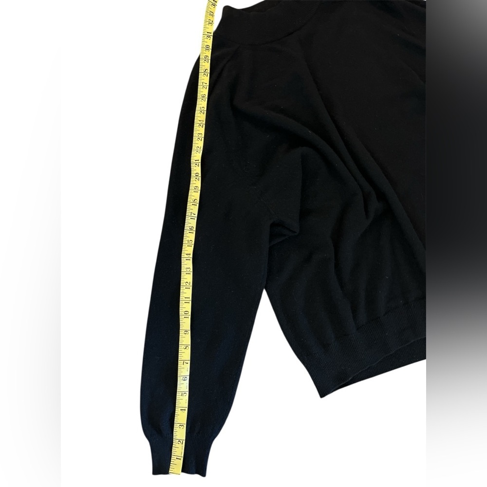 RECORD 100% Cashmere Black Mock Neck Sweater - Picture 6 of 9
